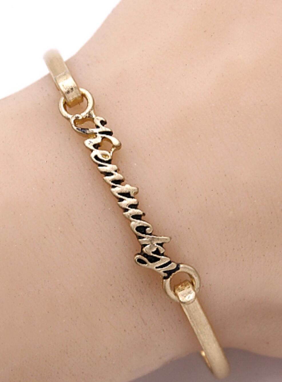 Kentucky Script Gold Hook Bracelet UK
